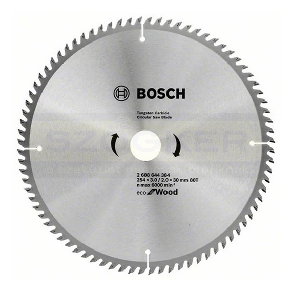 BOSCH 2608644384 KÖRFŰRÉSZTÁRCSA D254*30/80FOG FÁHOZ STANDARD ECO