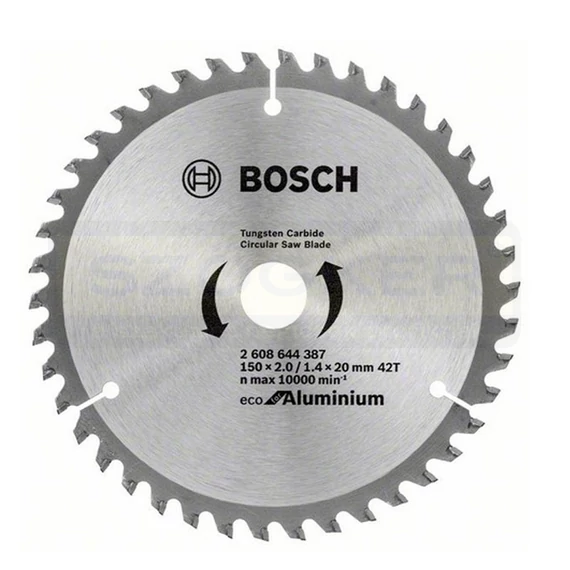 BOSCH 2608644387 KÖRFŰRÉSZTÁRCSA D150*20/42F. ALUMÍNIUMHOZ ECO