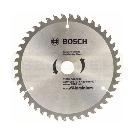 BOSCH 2608644388 KÖRFŰRÉSZTÁRCSA D160*20/42F. ALUMÍNIUMHOZ ECO