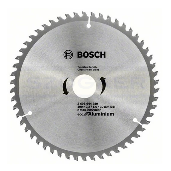 BOSCH 2608644389 KÖRFŰRÉSZTÁRCSA D190*30/54F. ALUMÍNIUMHOZ ECO