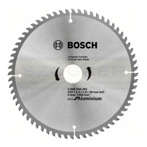 BOSCH 2608644391 KÖRFŰRÉSZTÁRCSA D210*30/64F. ALUMÍNIUMHOZ ECO