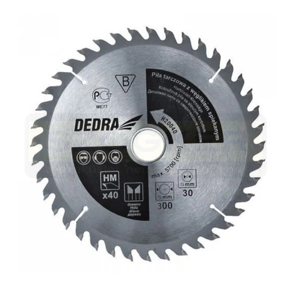 KÖRFŰRÉSZTÁRCSA D300*30/80F FÁHOZ - KEMÉNYFÉM VÁLTÓ FOG Z-TOOLS 031105-0259