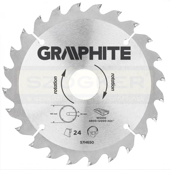 KÖRFŰRÉSZTÁRCSA D165*30/24F. FÁHOZ GRAPHITE 57H650