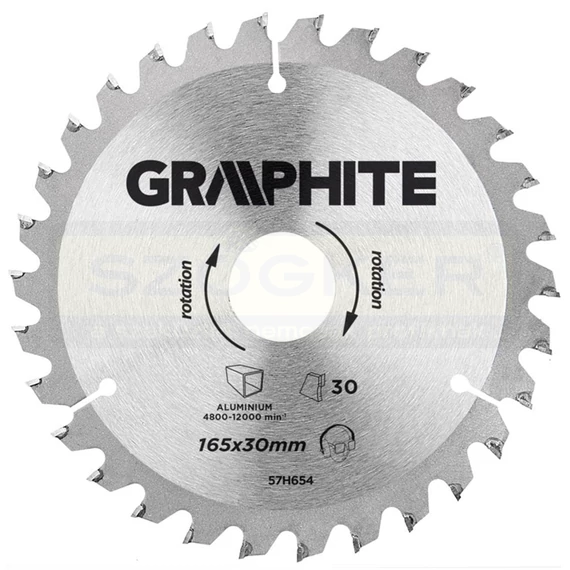 KÖRFŰRÉSZTÁRCSA D165*30/30F. ALUHOZ GRAPHITE 57H654