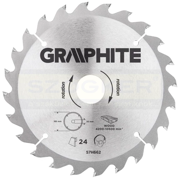 KÖRFŰRÉSZTÁRCSA D185*30/24F. FÁHOZ GRAPHITE 57H662