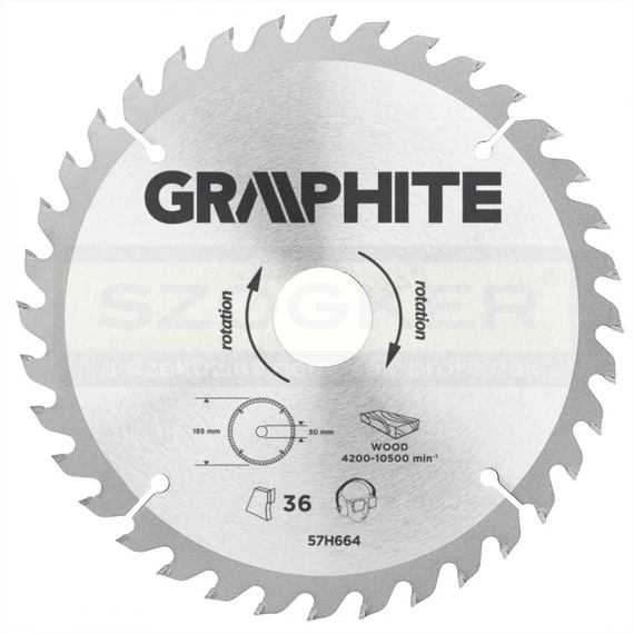 KÖRFŰRÉSZTÁRCSA D185*30/36F. FÁHOZ GRAPHITE 57H664