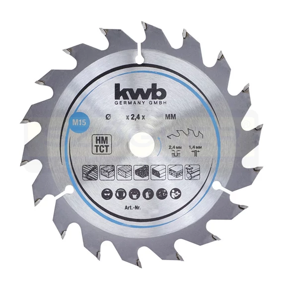 KÖRFŰRÉSZTÁRCSA D160*20/20F. M45 FÁHOZ, PVC-HEZ - HM TCT KWB 49584557