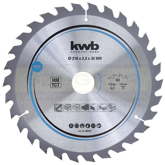 KÖRFŰRÉSZTÁRCSA D216*30/30F. FÁHOZ KWB 49588257