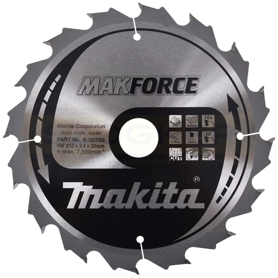 MAKITA B-08230 KÖRFŰRÉSZTÁRCSA D210*30/16F MAKFORCE FÁHOZ