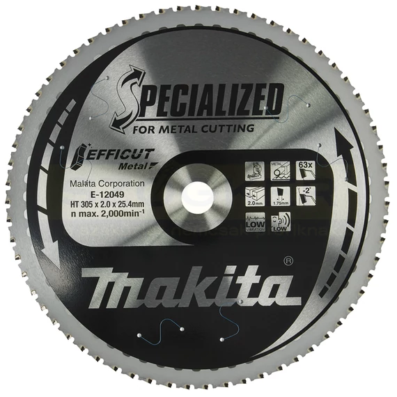 MAKITA E-12049 KÖRFŰRÉSZTÁRCSA D305*25,4/63F. FÉMEKHEZ