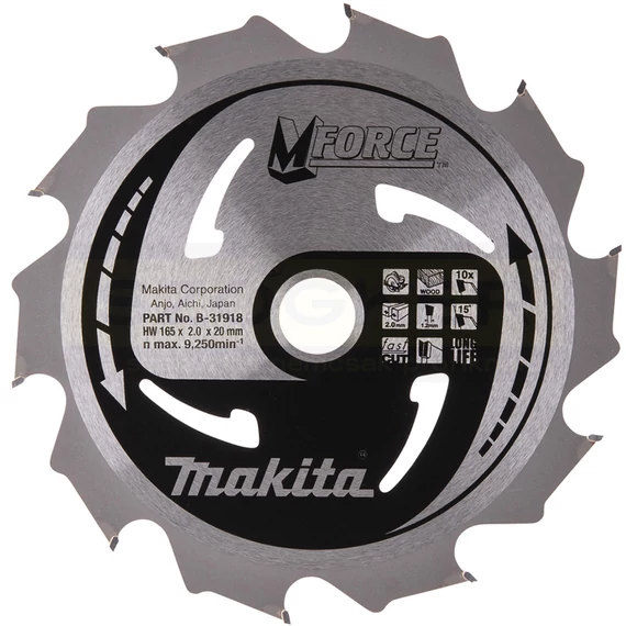 MAKITA B-31918 KÖRFŰRÉSZTÁRCSA D165*20/10F. MFORCE