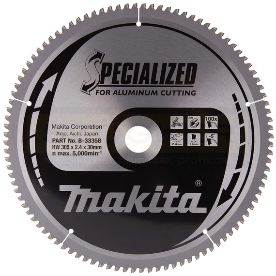 MAKITA B-33358 KÖRFŰRÉSZTÁRCSA D305*30/100F. ALUHOZ