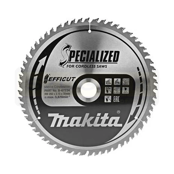MAKITA B-67234 KÖRFŰRÉSZTÁRCSA D260*30/60 EFFICUT FÁHOZ