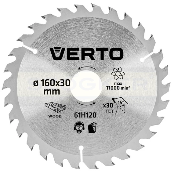KÖRFŰRÉSZTÁRCSA D160*30/30F FÁHOZ STANDARD TÍPUS VERTO 61H120