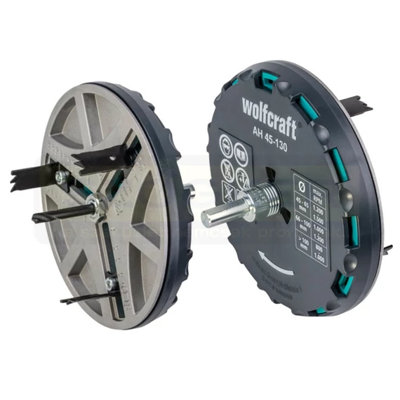 WOLFCRAFT 5978000 KÖRLYUKFŰRÉSZ FÁHOZ ÁLLÍTHATÓ D45-130mm