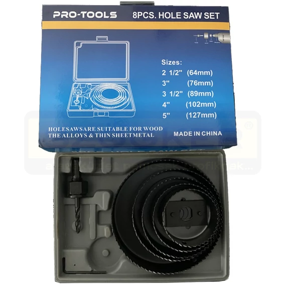 KÖRKIVÁGÓ KÉSZLET 8DB-OS 64-127mm FÁHOZ PRO-TOOLS PT48808