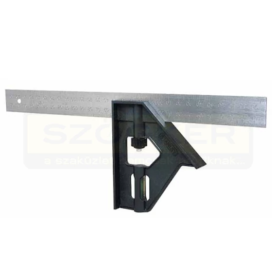 STANLEY 246222 DERÉKSZÖG KOMBINÁLT 300mm MŰANYAG-ACÉL+LIBELLA