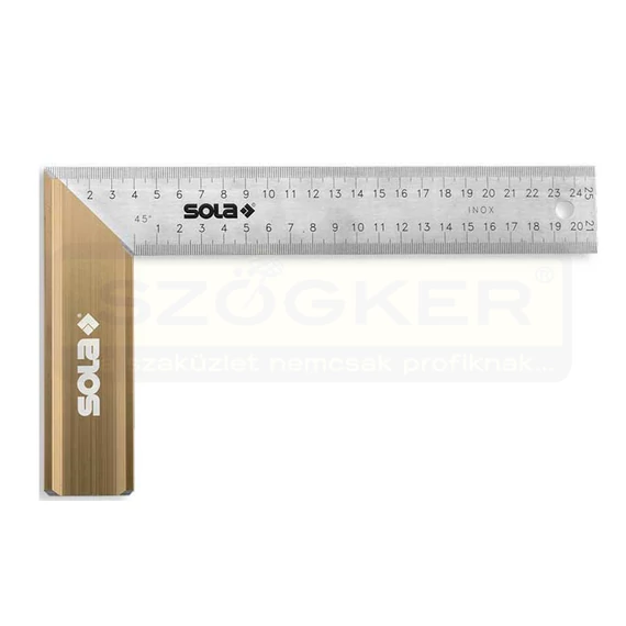 SOLA SRB300 DERÉKSZÖG ROZSDAMENTES 300mm 300x145mm