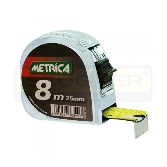 MÉRŐSZALAG 8M/25mm MAXI-ERŐS KRÓM TOKOS ÖVAKASZTÓS IMPORT