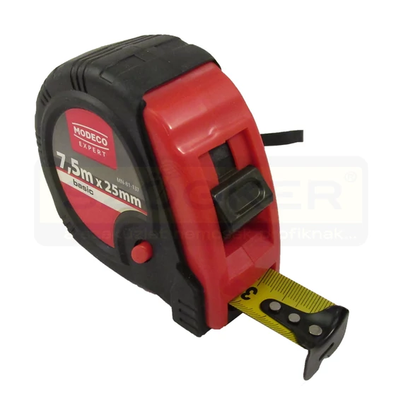 MODECO 81137 MÉRŐSZALAG 07,5M/25mm PROFI GUMÍROZOTT