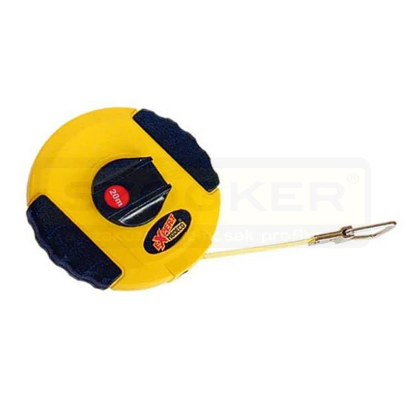 MODECO 81231 MÉRŐSZALAG 30M/13mm PROFI ZÁRT HÁZAS PIROS/SÁRGA
