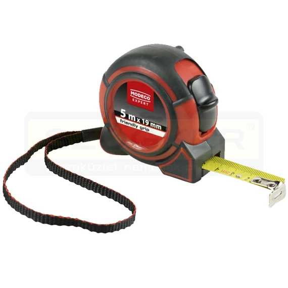 MODECO 81156 MÉRŐSZALAG 05M/19mm GUMÍROZOTT PIROS-FEKETE ÖVAKASZTÓS