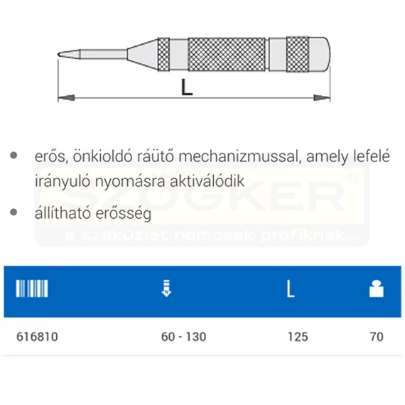 UNIOR 616810 AUTOMATA PONTOZÓ 60-130N 642A