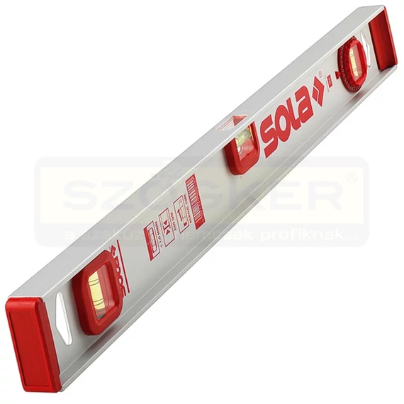 SOLA ID60 VÍZMÉRTÉK SZÖGMÉRŐS 600mm ALU KÉT+EGY SZÖGMÉRŐS LIBELLÁVAL