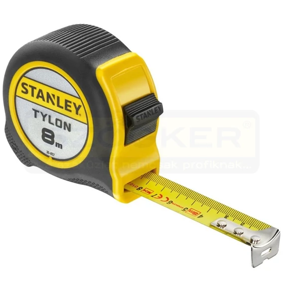 STANLEY 030657-130657 MÉRŐSZALAG08M/25mmGUMIBURKOLAT TYLON,NAGY KOPÁSÁLLÓSÁGÚSZALAG