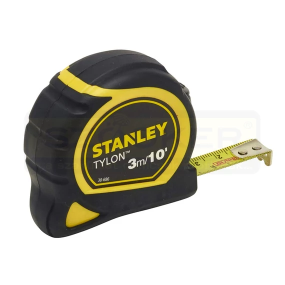 STANLEY 030686-130686 MÉRŐSZALAG03M/12mmGUMIBURKOLAT TYLON,NAGY KOPÁSÁLLÓSÁGÚSZALAG