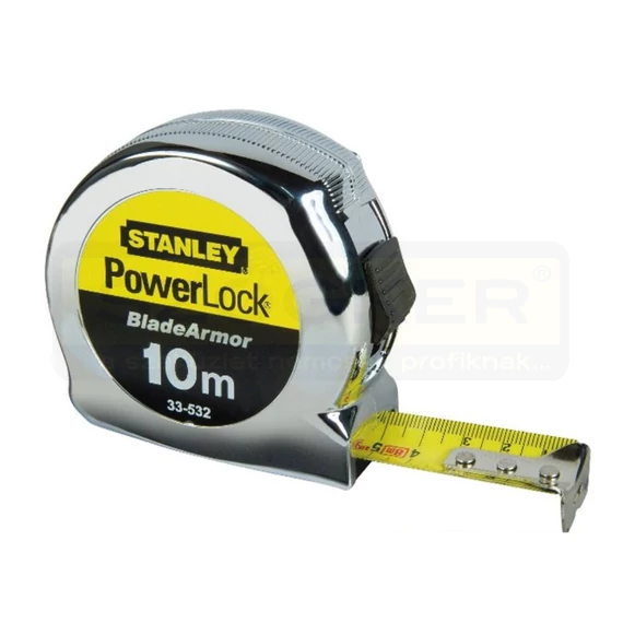 STANLEY 033532 MÉRŐSZALAG 10M/25mm FÉMHÁZAS POWERLOCK SÁRGA-FEKETE