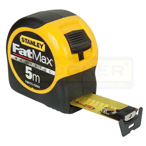 STANLEY 033864 MÉRŐSZALAG 05M/19mm ABLAKOS SZÜRKE-FEKETE POWERLOCK