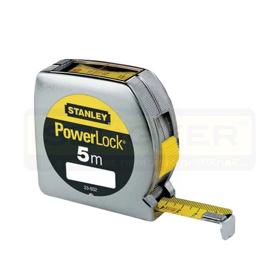 STANLEY 033932 MÉRŐSZALAG 05M/19mm ABLAKOS POWERLOCK EZÜST/SÁRGA-FEKETE