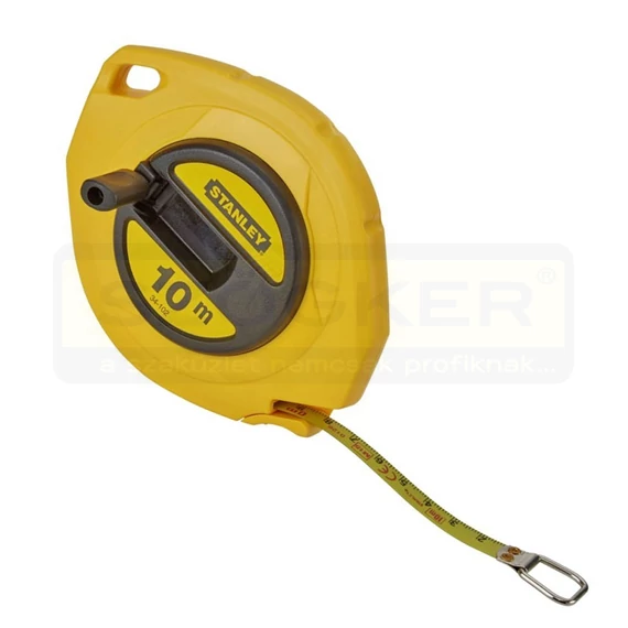 STANLEY 034102 MÉRŐSZALAG 10M/9,5mm FÉM SÁRGA-FEKETE ZÁRTHÁZAS