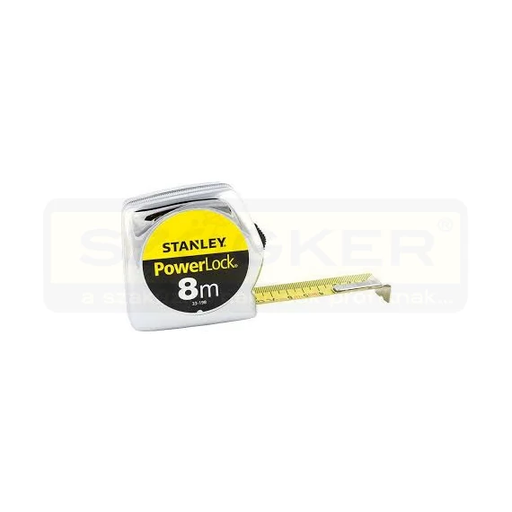 STANLEY 133198 MÉRŐSZALAG 08M/25mm POWERLOCK KRÓM TOKOS