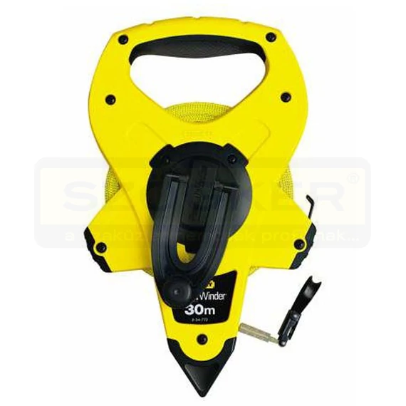 STANLEY 234772 MÉRŐSZALAG 30M/12,7mm ÜVEGSZÁLAS FEKETE-SÁRGA