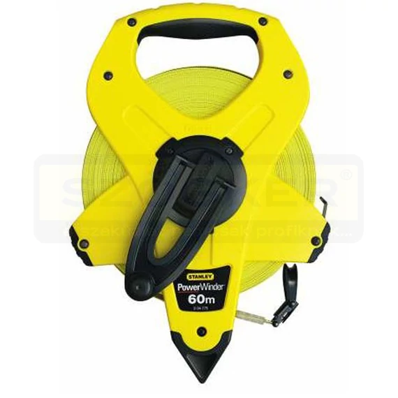 STANLEY 234775 MÉRŐSZALAG 60M/12,7mm ÜVEGSZÁLAS FEKETE-SÁRGA