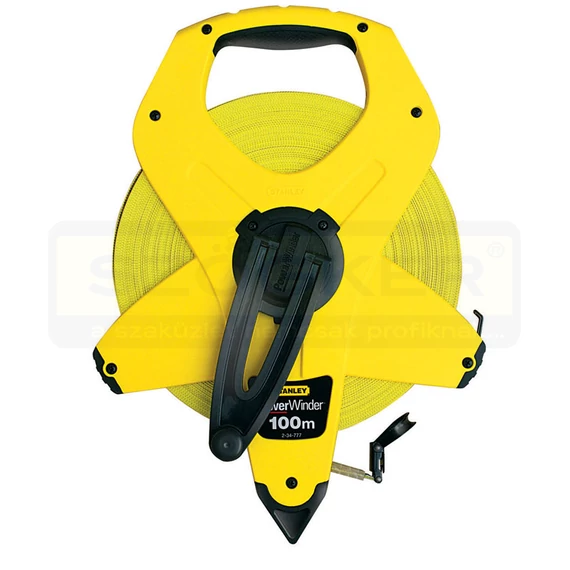 STANLEY 234777 MÉRŐSZALAG 100M/12,7mm ÜVEGSZÁLAS FEKETE-SÁRGA