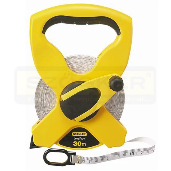 STANLEY 234792 MÉRŐSZALAG 30M/13mm ÜVEGSZÁLAS SÁRGA NYITOTT