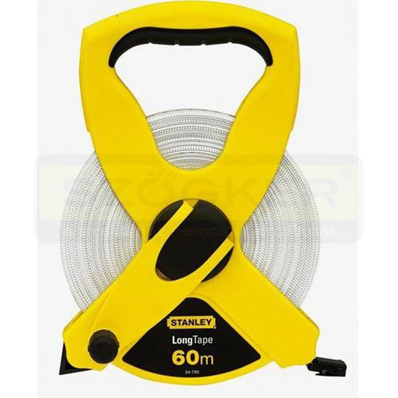 STANLEY 234795 MÉRŐSZALAG 60M/12,7mm ÜVEGSZÁLAS SÁRGA NYITOTT