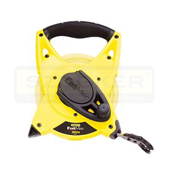 STANLEY 234814 MÉRŐSZALAG 30M/19mm ÜVEGSZÁLAS SÁRGA NYITOTT