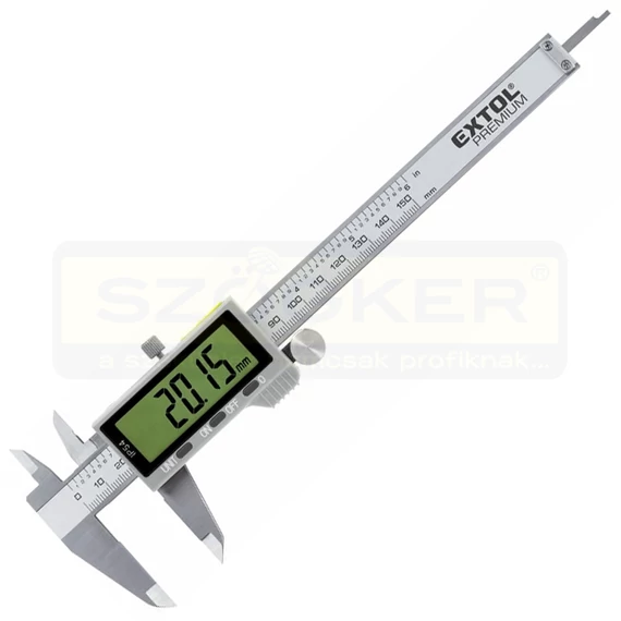 TOLÓMÉRŐ 150/0.01 DIGITÁLIS INOX-CSAVAROS RÖGZÍTÉSSEL EXTOL 8825221