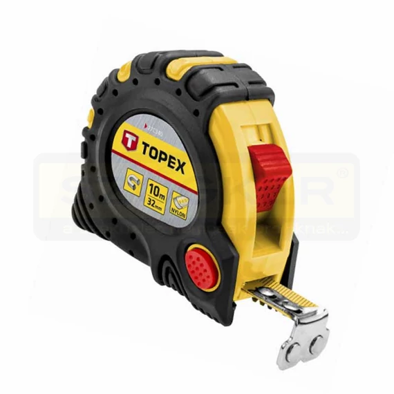 TOPEX 27C340 MÉRŐSZALAG 10M/32mm MÁGNESES SÁRGA-FEKETE ÖVAKASZTÓS