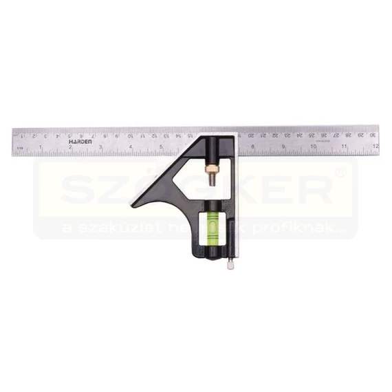 KOMBINÁLT VONALZÓ ACÉL 300mm HARDEN HD-580720