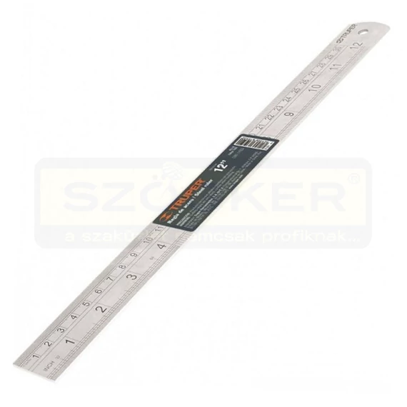 TRUPER RGL-30 VONALZÓ ROZSDAMENTES 300mm COL/CM BEOSZTÁSSAL