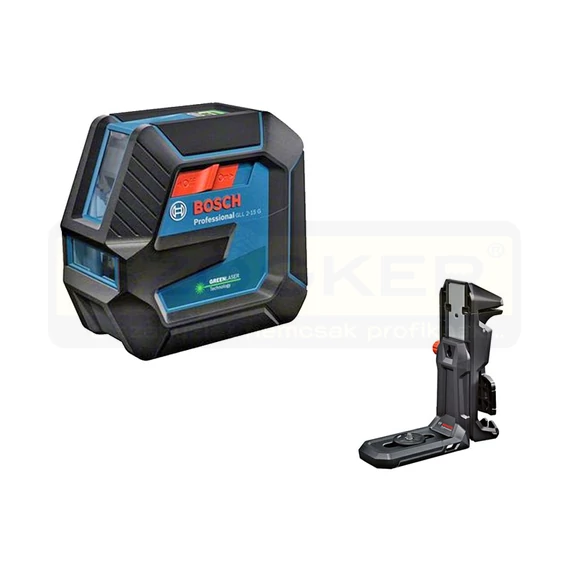 BOSCH 0601063W00 KERESZTLÉZER 15M ZÖLD GLL 2-15 G + LB10 TARTÓ IP64