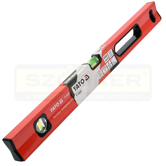 YATO 30061 VÍZMÉRTÉK MÁGNESES 600mm 2 LIBELLA 1 FOGANTYÚ