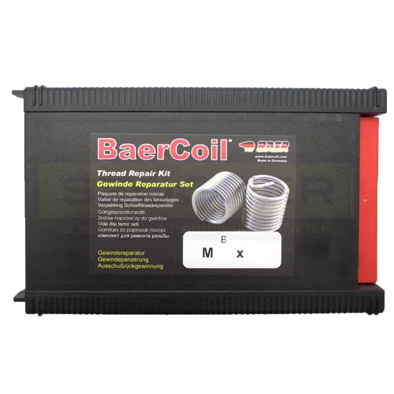MENETJAVÍTÓ KÉSZLET M18*1.5 5DB BETÉT+2DB SZERSZÁM BAERCOIL B4036