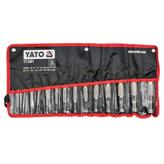YATO 3591 BŐRLYUKASZTÓ-KIVÁGÓ KÉSZLET 02-22/15DB-OS