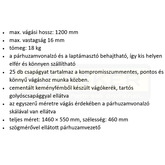 CSEMPEVÁGÓ 1200mm FORTUM 4770842